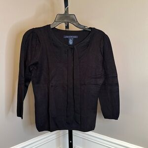 Vintage Ashley Judd three-quarter length black bow sweater size small